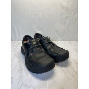 Keen Mens Portsmouth II Black Leather Casual Shoes Size 7.5